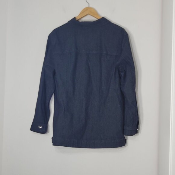 Penningtons Women's Black Jean Jacket Cotton Blend Pockets Denim Plus Size X - Picture 2 of 12